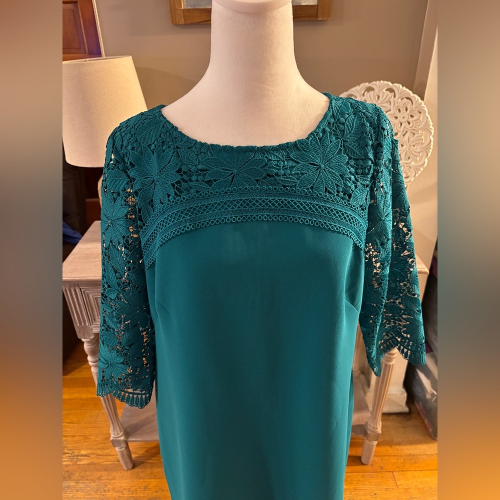 RSVP by Talbots Lace Sleeve Sheath Dress - Picture 6 of 12